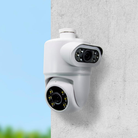 Caméra de surveillance double objectif extérieur
