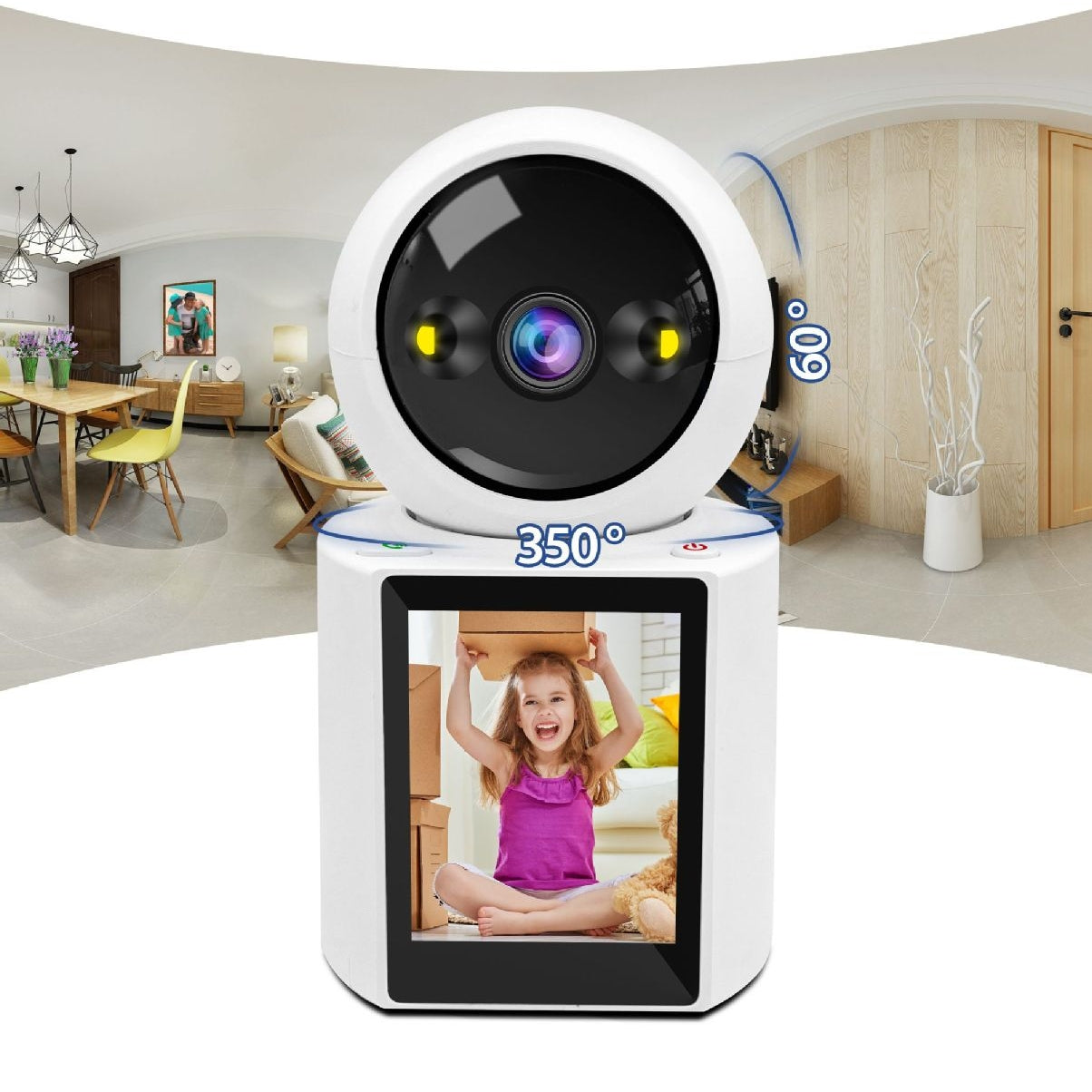 Caméra à double écran : appel en un clic