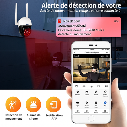 Camera 5MP Extérieur orientable à distance vison nocturne 20 Mètres