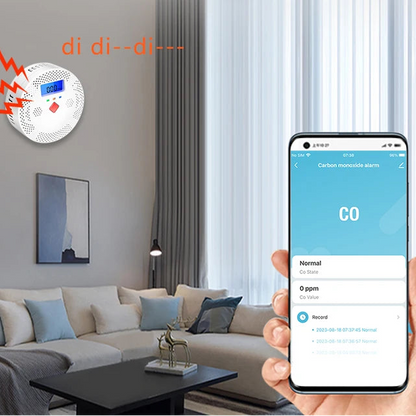 Détecteur d'alarme intelligent de monoxyde de carbone