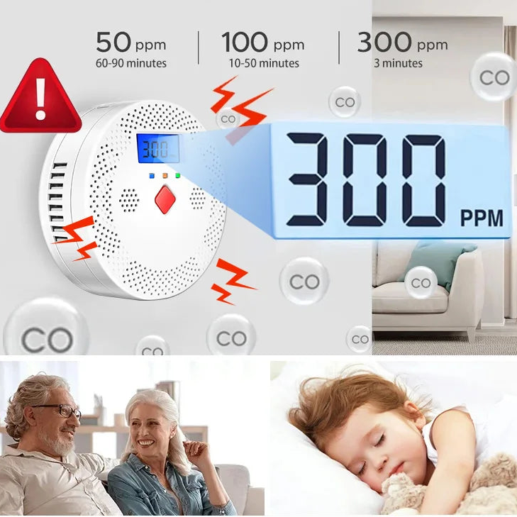 Détecteur d'alarme intelligent de monoxyde de carbone