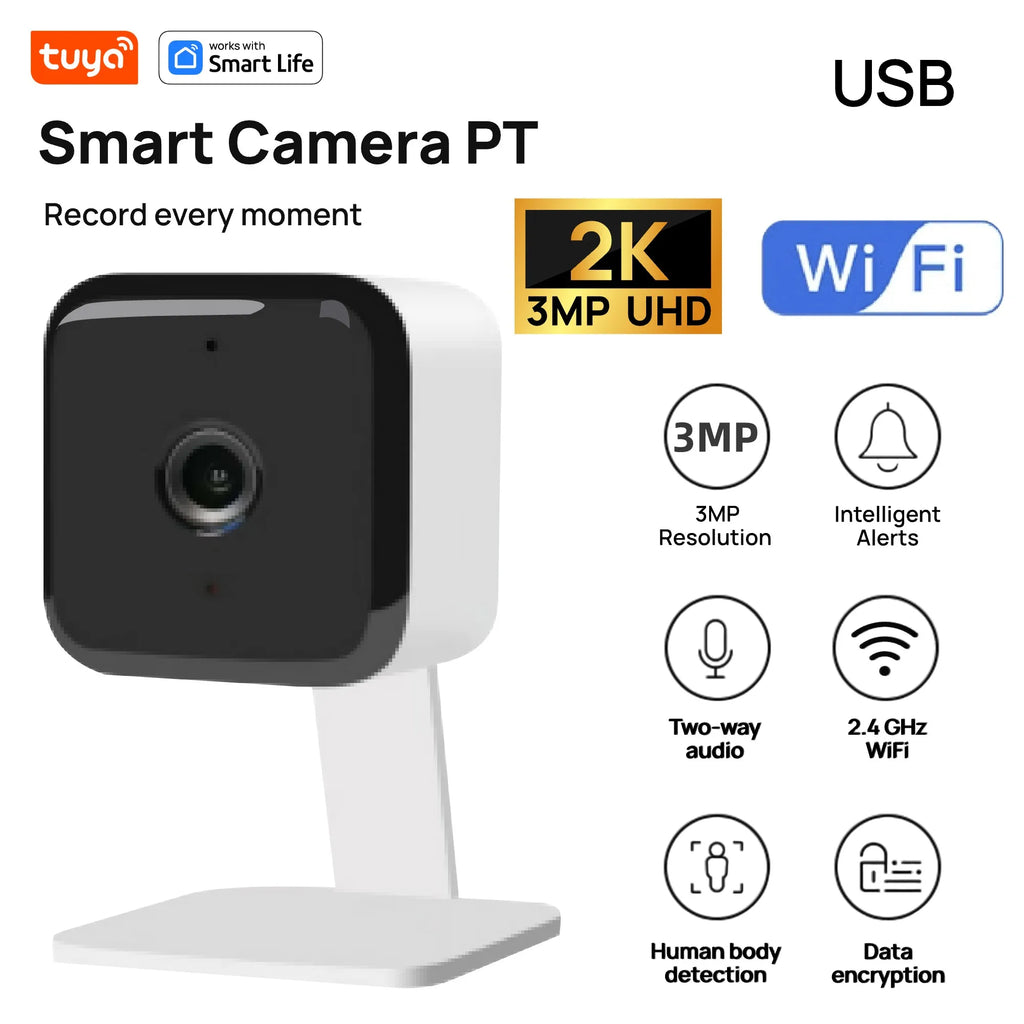 Caméra Smart 1080p avec micro et haut parleur