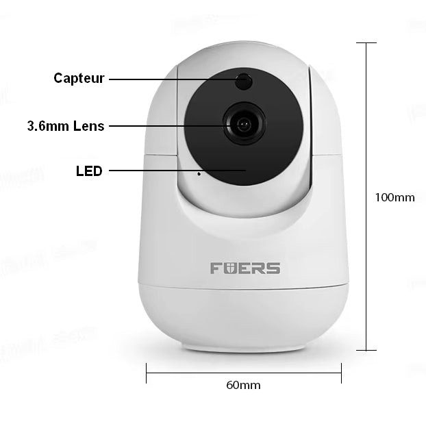 Camera 4K 8Mp avec suivie , Zoom et Vision Nocturne