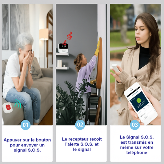 Pendentif et montre S.O.S. longue distance (100 Mètres)